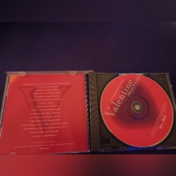 ♡Valentine♡Musical♡Selections♡16 Contemporary♡Songs ♡Audio♡CD♡ - Picture 3 of 4